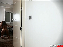 She Catches Her Sister Fucking With Stepdad And She Masturbate Spying