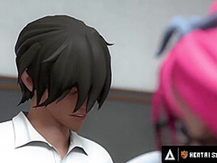 HENTAI SEX UNIVERSITY - Big Titty Hentai MILF Begs For Student's Cum In Front Of The WHOLE CLASS!