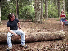 Kenzie Madison In Horny With A Mature Man In Forest