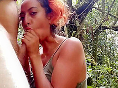 Deep Throat Blowjob In The Woods With Teen Latina