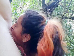 Deep Throat Blowjob In The Woods With Teen Latina