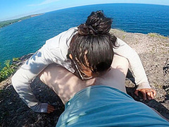 Cute Amateur Teen Does Risky Deepthroat On Park Trail Cliff Side By The Beach Pov 4k