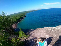 Cute Amateur Teen Does Risky Deepthroat On Park Trail Cliff Side By The Beach Pov 4k