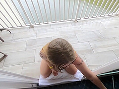 Graciesquirts - Outdoor Balcony Face Fuck