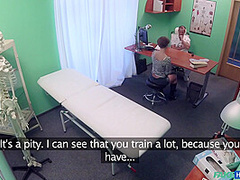 Short-haired Naughty Seduces Doctor 1