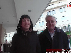 Old User Guy Helmut pick up german teen on street and fuck her