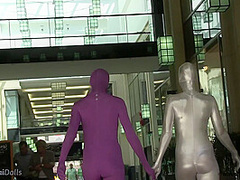 With Spandex Catsuit In A Cafг© - Watch4Fetish