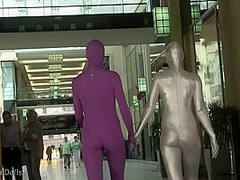 With Spandex Catsuit In A Cafг© - Watch4Fetish