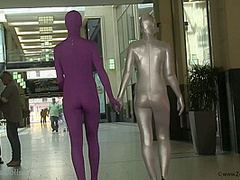 With Spandex Catsuit In A Cafг© - Watch4Fetish