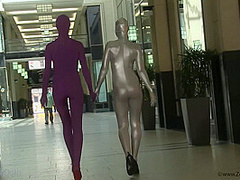 With Spandex Catsuit In A Cafг© - Watch4Fetish