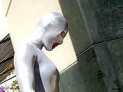 With Spandex Catsuit In A Cafг© - Watch4Fetish