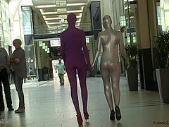 With Spandex Catsuit In A Cafг© - Watch4Fetish