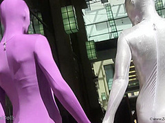 With Spandex Catsuit In A Cafг© - Watch4Fetish