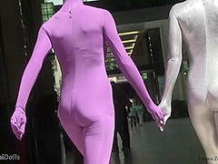 With Spandex Catsuit In A Cafг© - Watch4Fetish