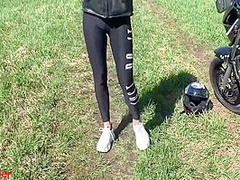 I Saw A Girl Fucking Herself On Her Motorcycle.i Crept Up And Fucked This Biker 10 Min