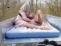 Public Mature Porn: Outdoor Anal Sex And Cum Swallowing For Grandma Cam1 1of2