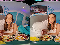 Your smoking hot Asian girlfriend gives you a private show in VR