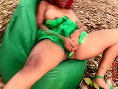 Halloween Cosplay Playing With My Pussy And Ass As - Poison Ivy