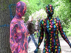 Multilayer Zentai Suits Outdoor - Watch4Fetish