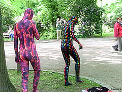 Multilayer Zentai Suits Outdoor - Watch4Fetish