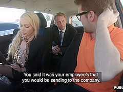 Busty MILF in stockings outdoor and in car fucked by hubby