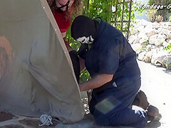 Schoolgirl Outdoor Predicament Bondage