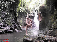 Flexible Beauty At The Waterfall - Watch4Fetish