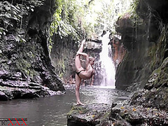 Flexible Beauty At The Waterfall - Watch4Fetish