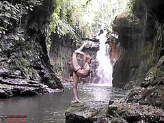 Flexible Beauty At The Waterfall - Watch4Fetish