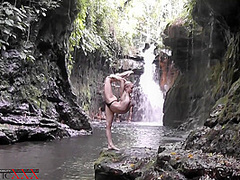 Flexible Beauty At The Waterfall - Watch4Fetish