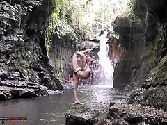 Flexible Beauty At The Waterfall - Watch4Fetish