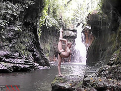 Flexible Beauty At The Waterfall - Watch4Fetish
