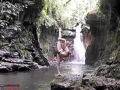 Flexible Beauty At The Waterfall - Watch4Fetish