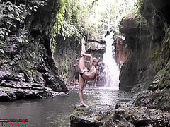 Flexible Beauty At The Waterfall - Watch4Fetish