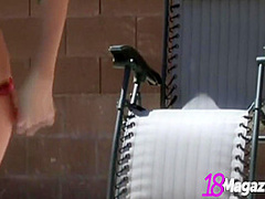 Tiny Simply Cody Has Cute Little Boobs & Hairy Landing Strip 8 Min
