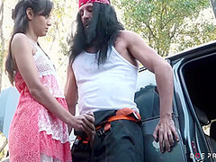 Damsel In Distress Tricked By Trucker 11 Min - Outside Fuck And Shrima Malati