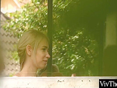 Tattooed Lesbian Fingers Her Girlfriend Hard In The Woods