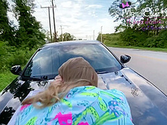 Ellie Brooks, Brooke Haven And Elle Brook In Daytime Roadside Suck/fuck/big Facial