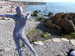 Flexi Zentai On The Beach - Watch4Fetish