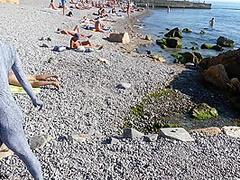 Flexi Zentai On The Beach - Watch4Fetish