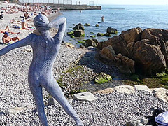 Flexi Zentai On The Beach - Watch4Fetish