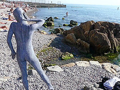 Flexi Zentai On The Beach - Watch4Fetish
