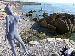 Flexi Zentai On The Beach - Watch4Fetish