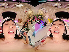 Big titty Asian hottie lets you watch her masturbate in VR