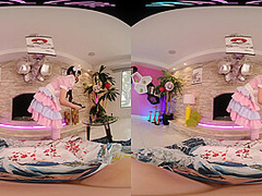 Big titty Asian hottie lets you watch her masturbate in VR