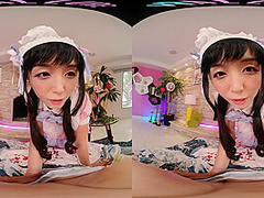 Big titty Asian hottie lets you watch her masturbate in VR