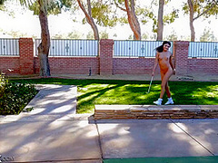 Innocent Nudist Golf Groupie With Intense Cunilingus And Hot Blowjob