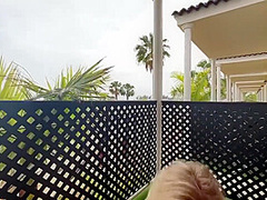 Balcony Porn On Vacation - Massive Facial On Sexy Cute German Girl