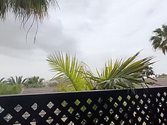 Balcony Porn On Vacation - Massive Facial On Sexy Cute German Girl