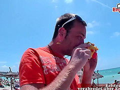 german Skinny ***teen flirt and pick up at mallorca beach